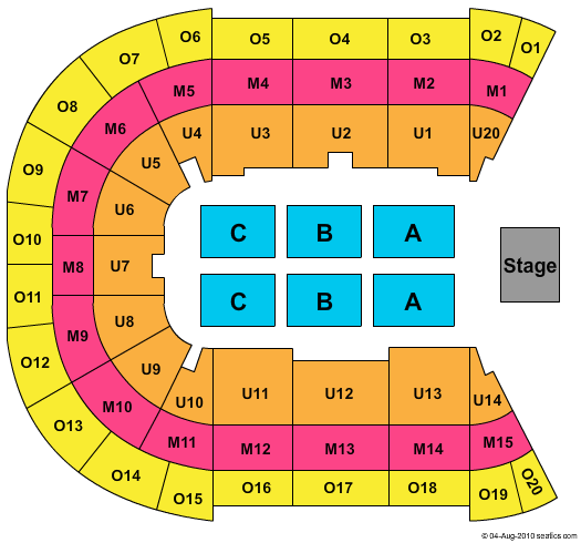 ZAG-Arena Michael Buble Seating Chart